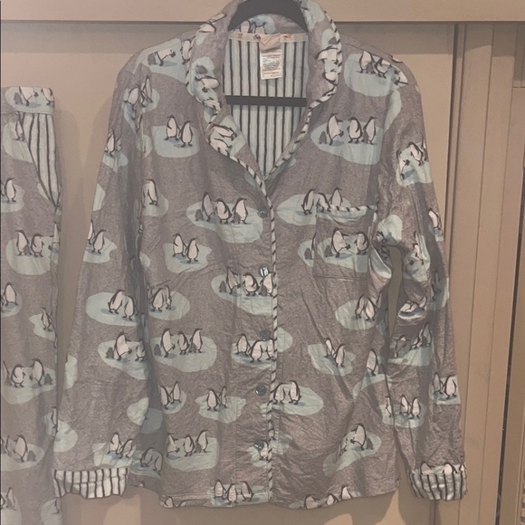 Munki Munki flannel penguin print Pajamas - Gray size XL - Picture 7 of 13